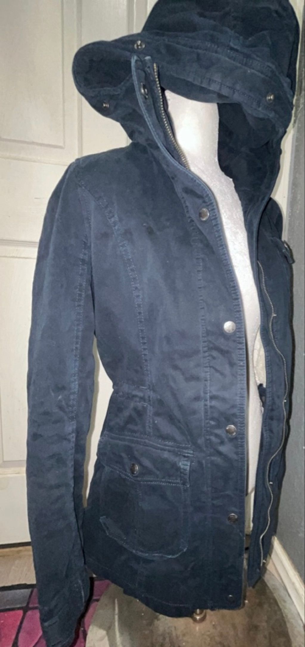 Hollister Hollister Navy Utility Jacket w Beige Sherpa Lining, Size M Size M / US 6-8 / IT 42-44 - 9 Thumbnail