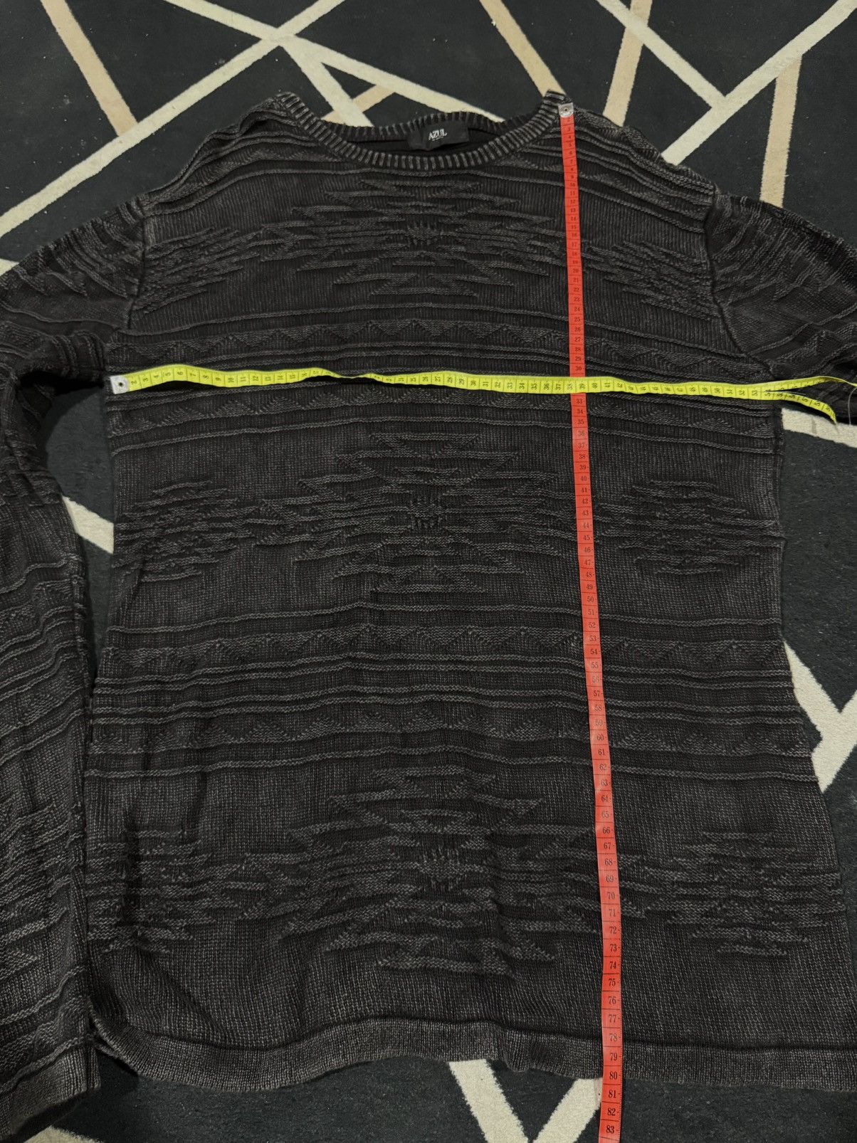 Yohji Yamamoto Navajo Knit Sweaters Moussy Black Washed Archive Styled Size US L / EU 52-54 / 3 - 6 Thumbnail