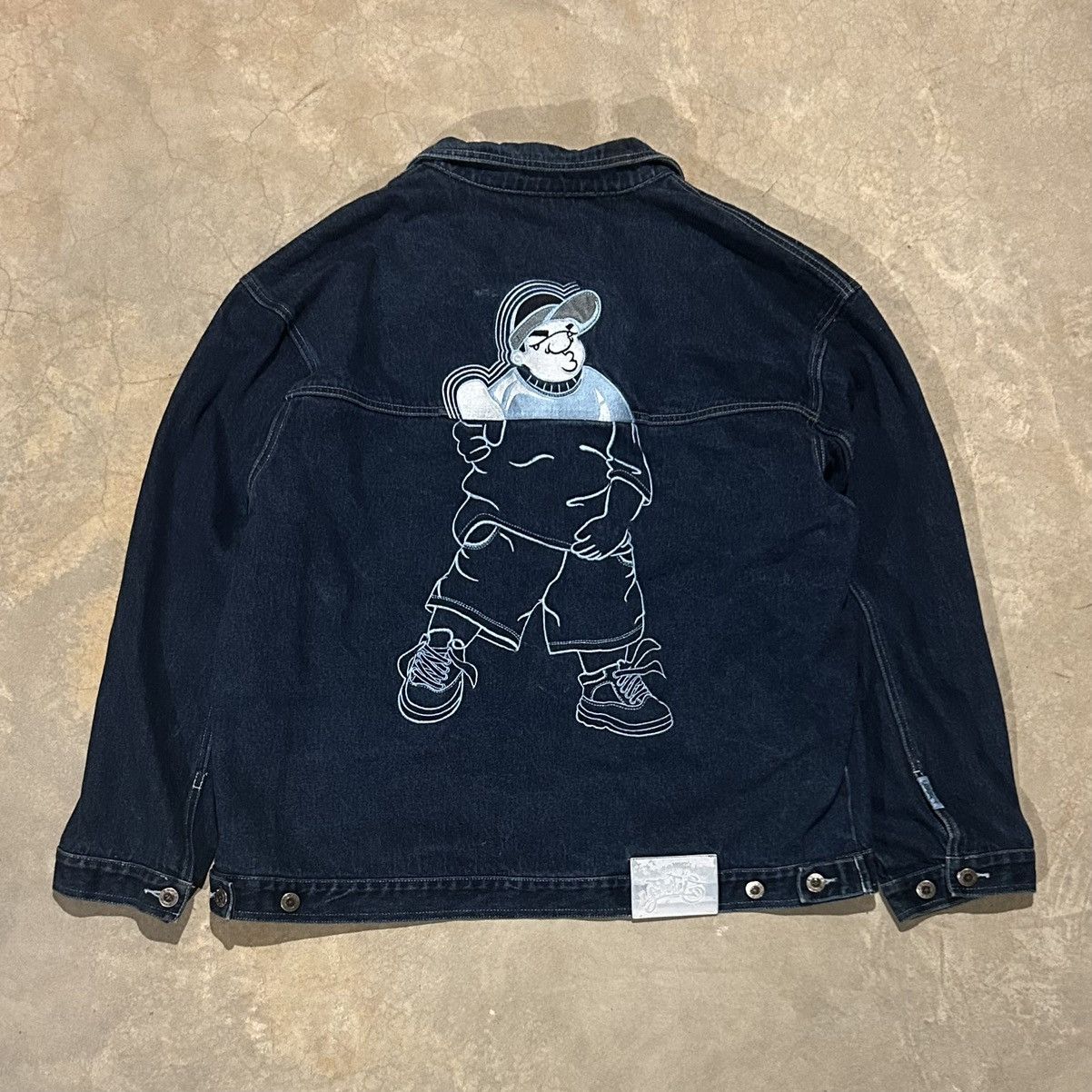 Southpole × Vintage Crazy Vintage 90s Southpole Cartoon Denim Jacket Hiphop Size US XXL / EU 58 / 5 - 1 Thumbnail