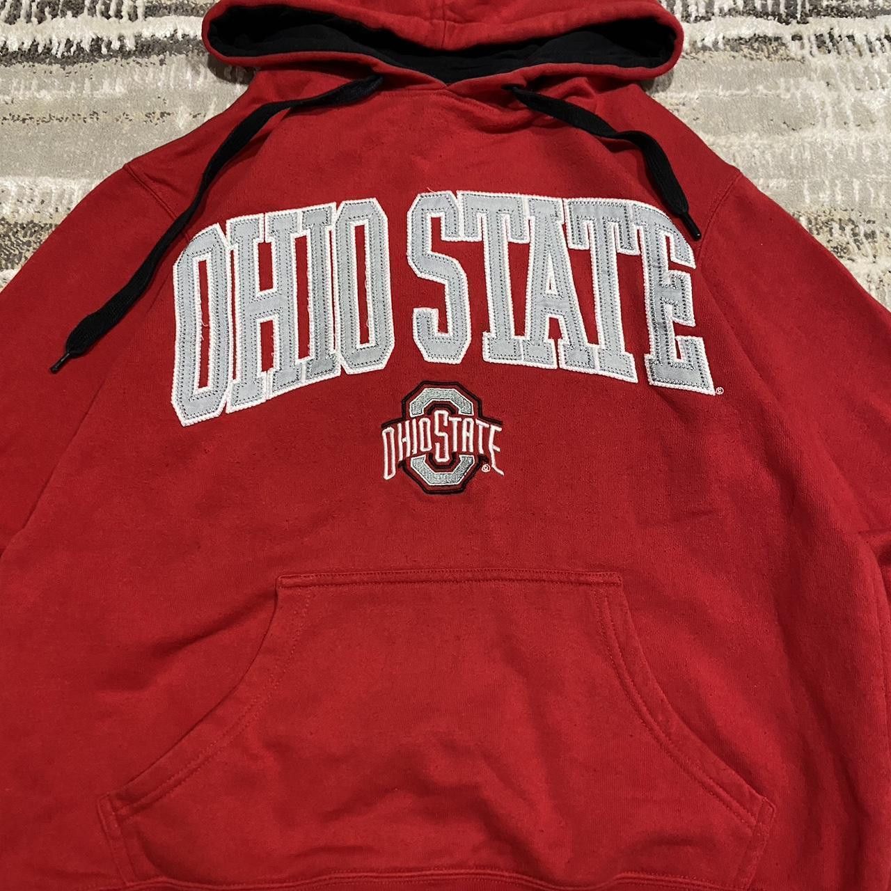 Vintage Retro 90s Ohio State Embrodered Hoodie Red S Size US S / EU 44-46 / 1 - 2 Thumbnail