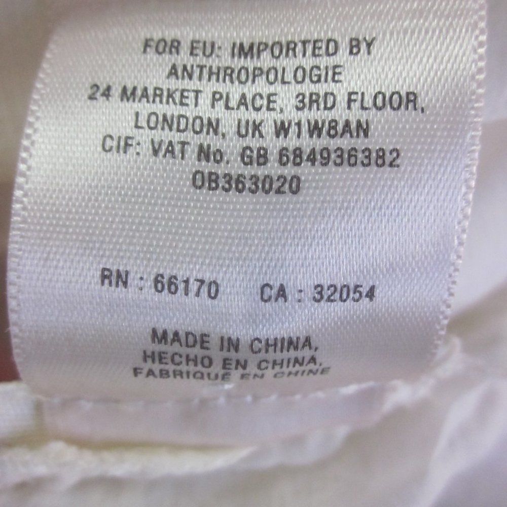 Anthropologie Floreat Anthropologie Size 2 Blouse Ivory Size XS / US 0-2 / IT 36-38 - 11 Thumbnail