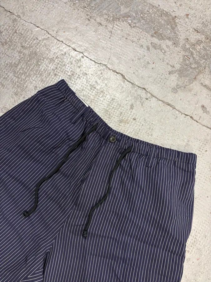 Dries Van Noten Dries Van Noten Navy Acetate Viscose Pinstripe Shorts Size US 30 / EU 46 - 5 Thumbnail