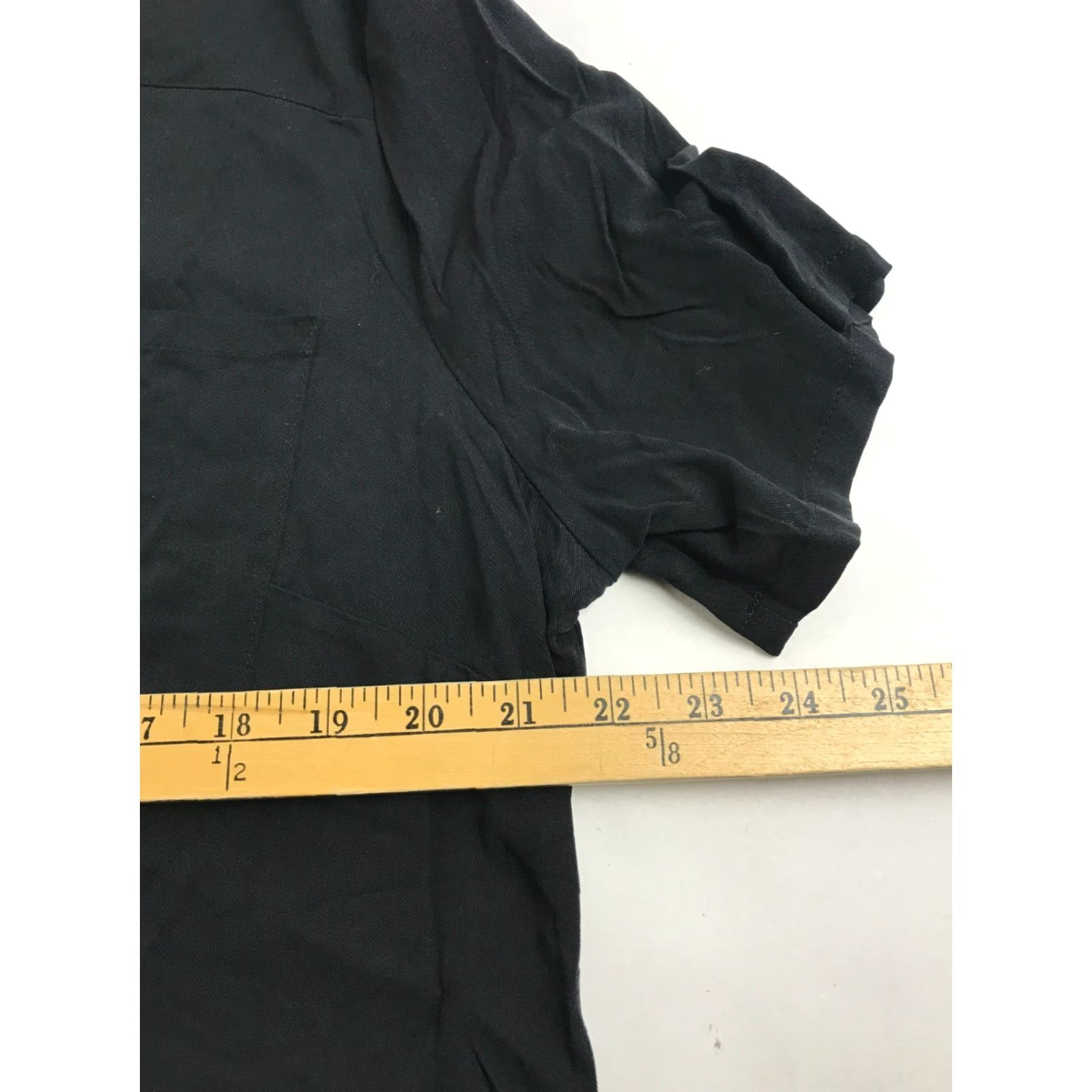 Vintage Bloomchic Blouse Shirt Women's 16 Black V-Neck Pockets Short Sleeve NWT NWT Size XXL / US 16-18 / IT 52-54 - 4 Thumbnail