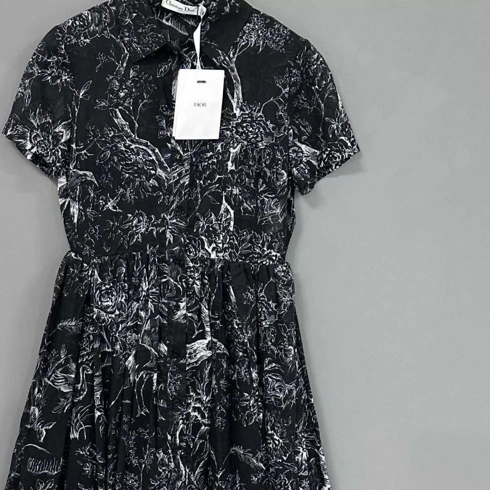 Dior Dior Women's Black Jungle Print Dress Size XS / US 0-2 / IT 36-38 - 2 Thumbnail