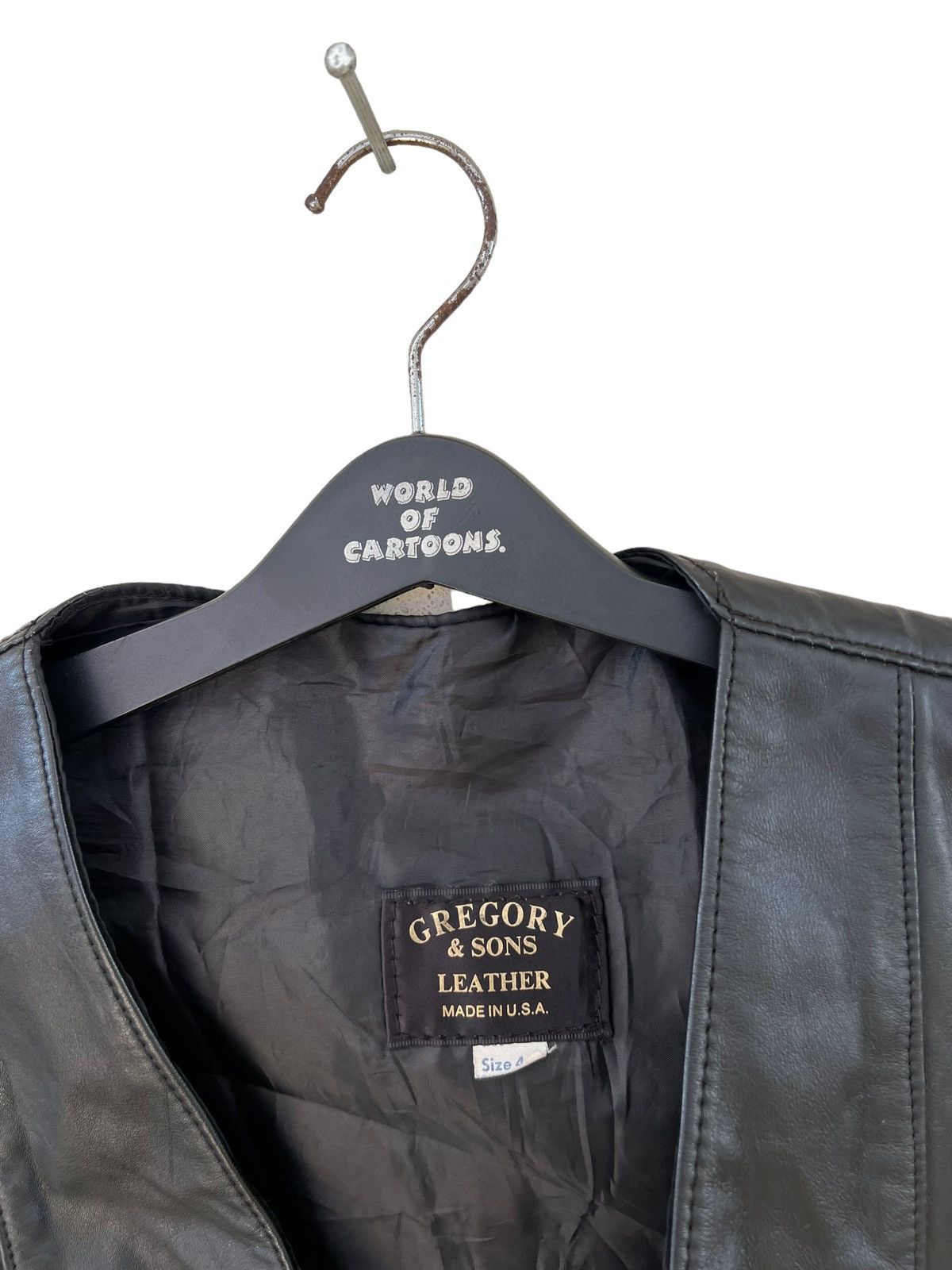 Leather Vintage Gregory & Sons Leather Vest Black Size US M / EU 48-50 / 2 - 8 Thumbnail