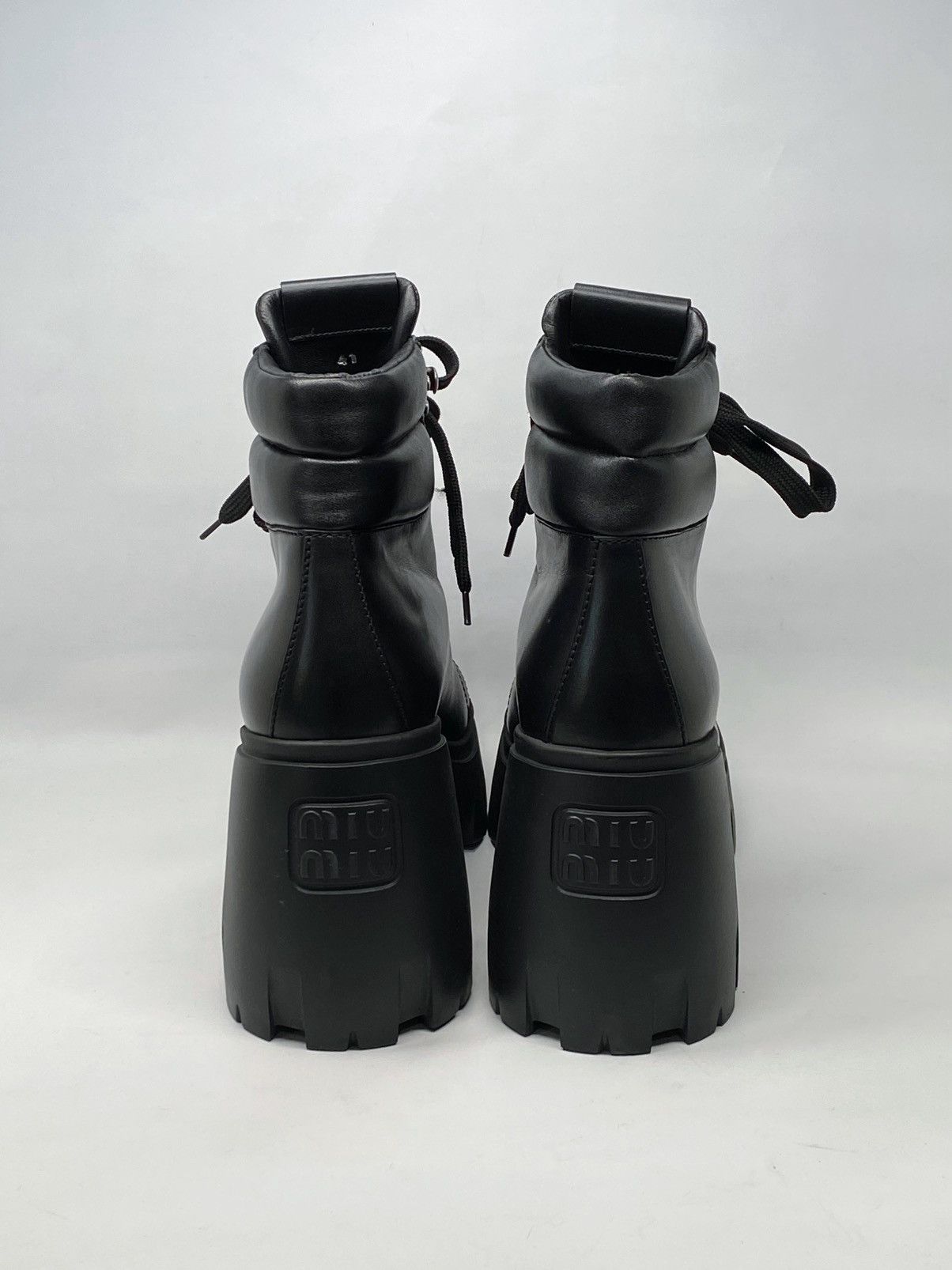 Miu Miu Miu Miu Block Heel Platform Combat Boots size 41 Size US 11 / IT 41 - 9 Thumbnail