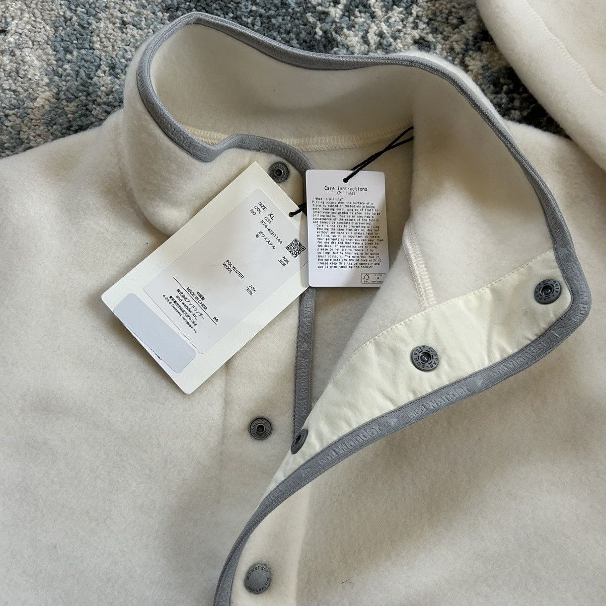 And Wander 574-4281144 031 and wander wool fleece pullover quartersnap Size US XL / EU 56 / 4 - 7 Thumbnail