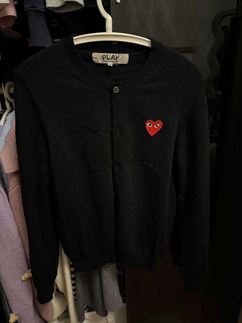 Other Comme Des Garcons Cardigan Black Red Heart Size M / US 6-8 / IT 42-44 - 1 Thumbnail
