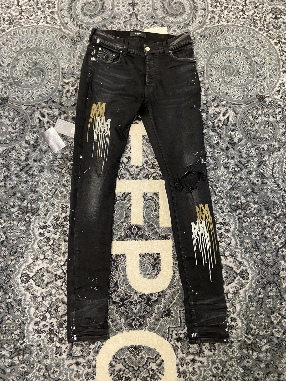 image of Amiri Jeans Size 31 in Black, Men's