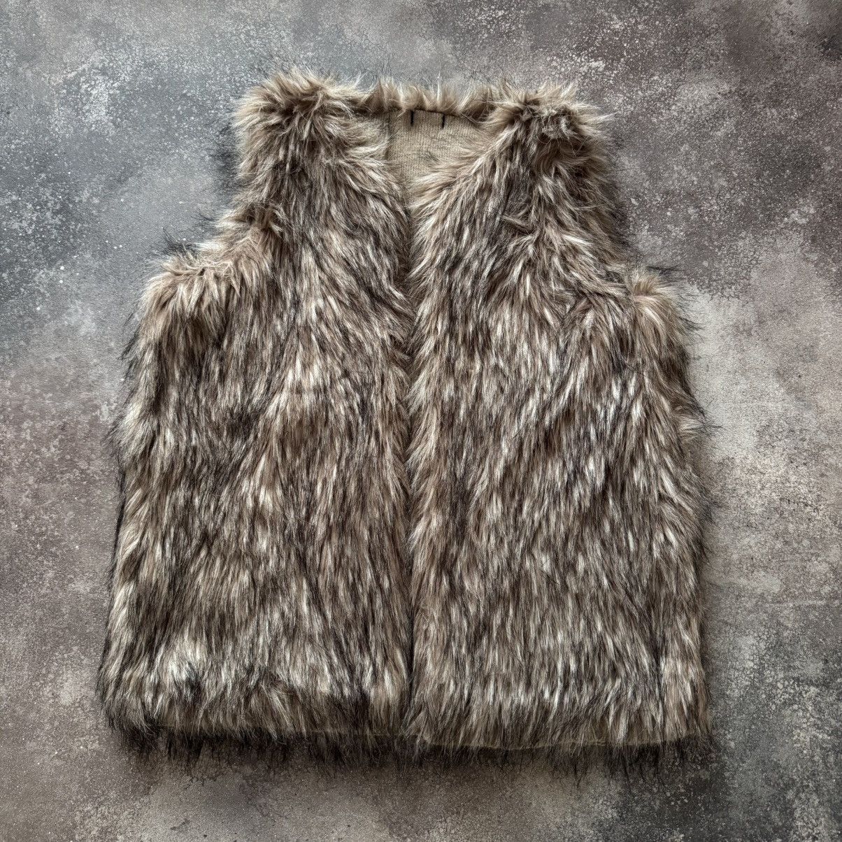 Hysteric Glamour × Vintage Avant Garde Y2K Vintage Faux Fur Vest Size L / US 10 / IT 46 - 1 Thumbnail
