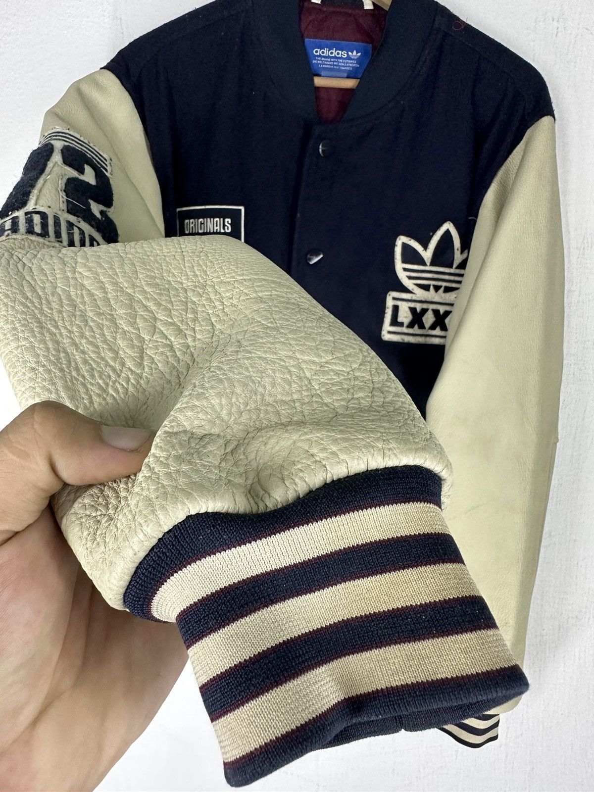 Adidas Adidas Varsity Wool/Leather Varsity Jacket Size US L / EU 52-54 / 3 - 6 Thumbnail