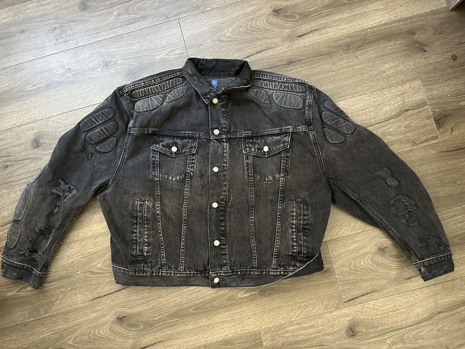 Yeezy Gap Engineered by Balenciaga Padded Denim Jacket Grey