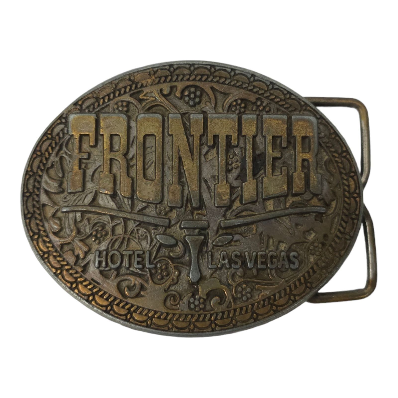 Other Frontier Hotel Las Vegas Belt Buckle Vintage Longhorn Cowboy Size ONE SIZE - 1 Thumbnail