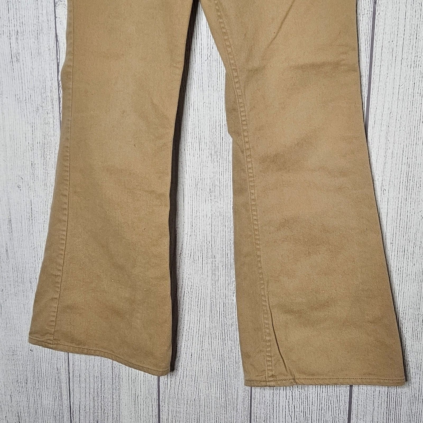 Levi's VTG 70s Levi's 693 Cut, Tan Bell Bottoms with White Tab Size 30" / US 8 / IT 44 - 2 Thumbnail