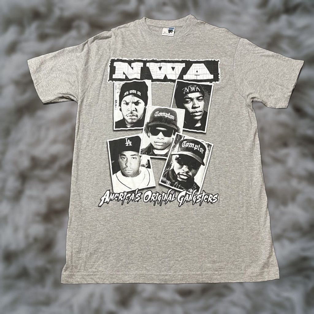 VINTAGE NWA Shirt Hip Hop T-Shirt XL Black Flying Horse Mens Graphic Print Logo Crew Neck Short Sleeve Cotton Knit