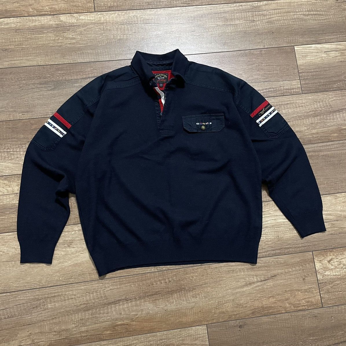 Paul & Shark Vintage Paul Shark Wool Sweater Pocket Pullover Size US S / EU 44-46 / 1 - 6 Thumbnail
