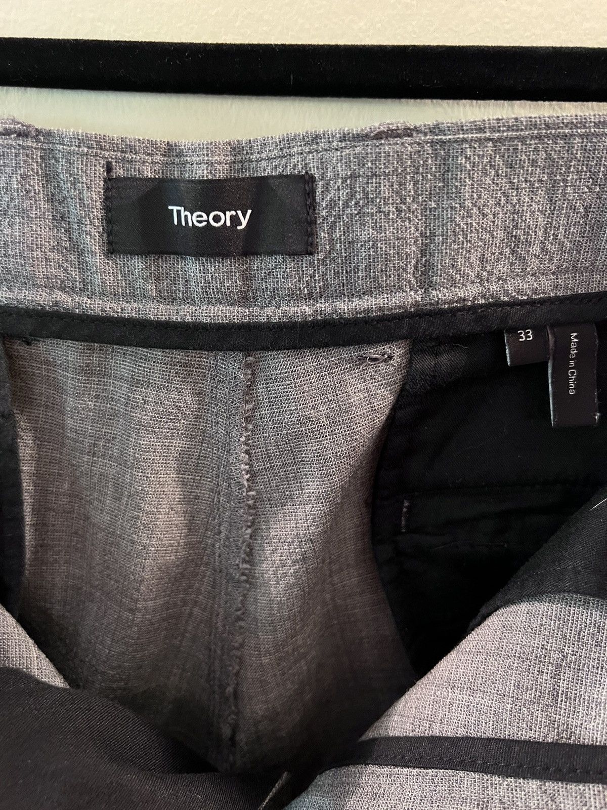 Theory Theory Gray Trousers Size 33 Size US 33 - 3 Thumbnail