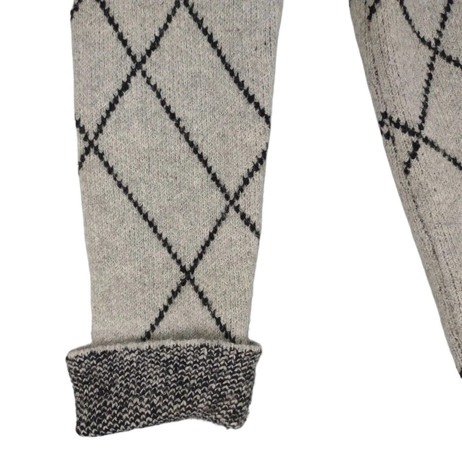 Other CHRISTIAN SIRIANO Wool Blend Argyle Gray Turtleneck Sweater Size M / US 6-8 / IT 42-44 - 3 Thumbnail