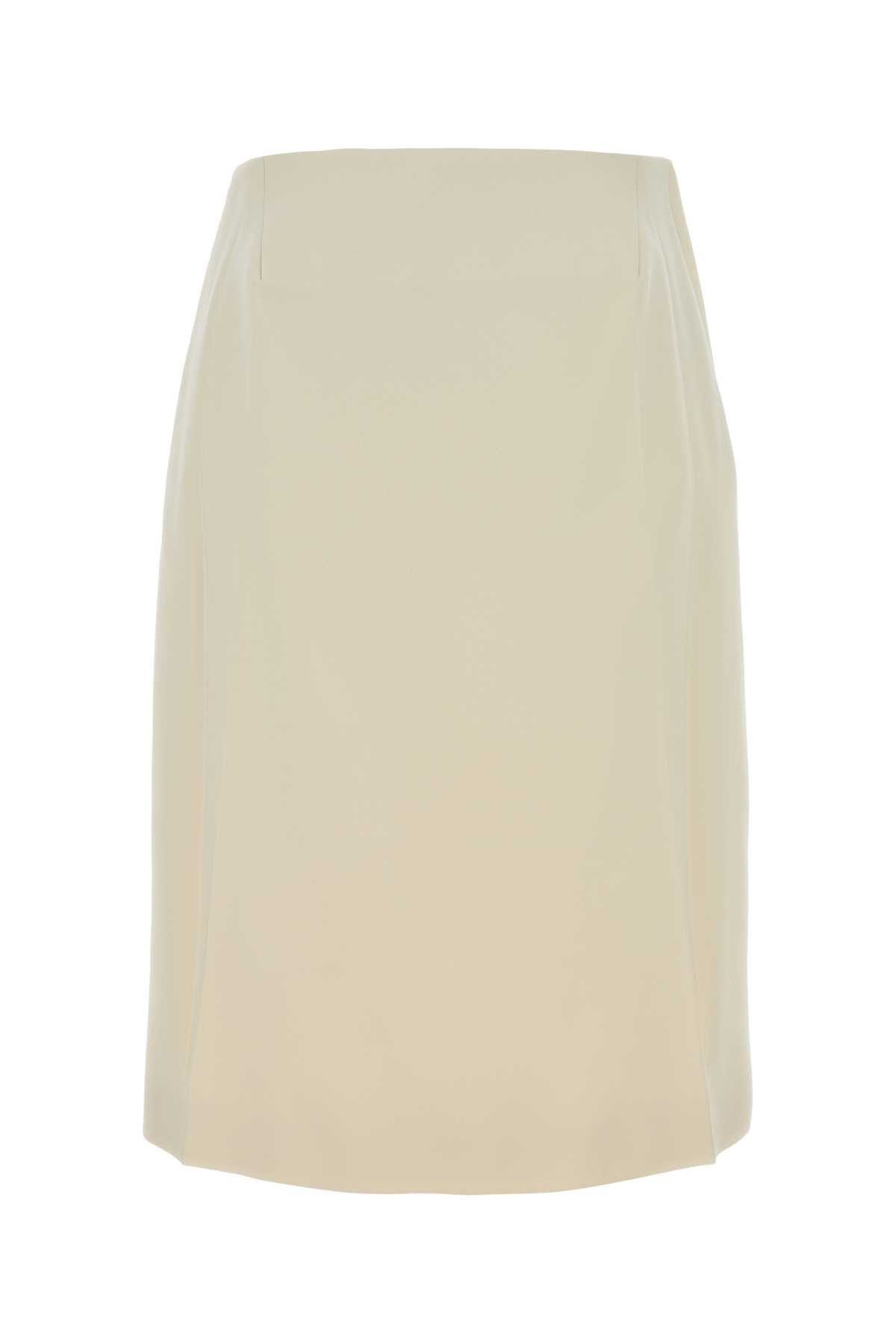 Jil Sander Ivory Crepe Skirt Size 28" / US 6 / IT 42 - 1 Thumbnail