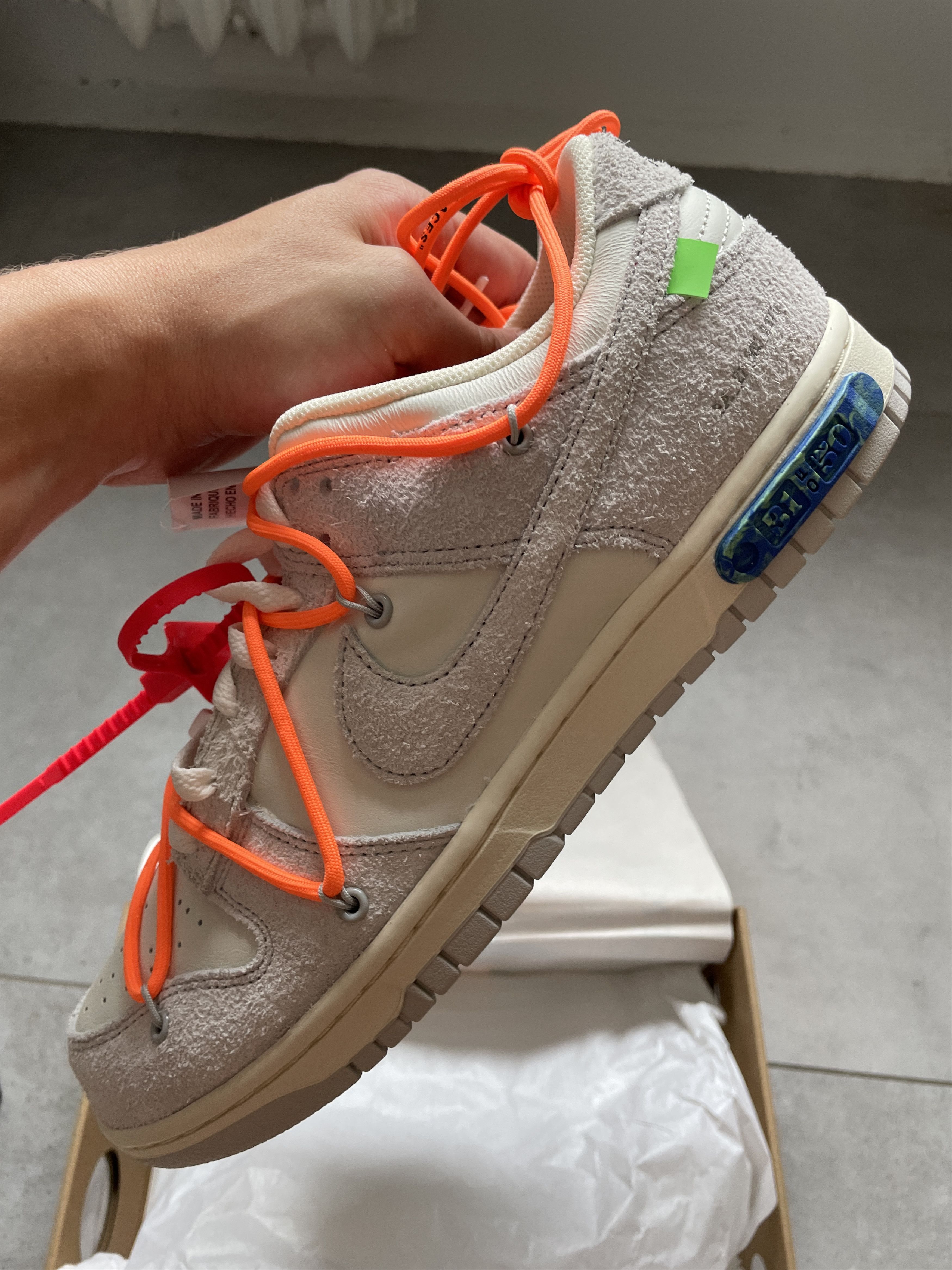 Nike × Off-White × Virgil Abloh NIKE X OFF WHITE LOT 31 DUNK Size US 10.5 / EU 43-44 - 5 Thumbnail