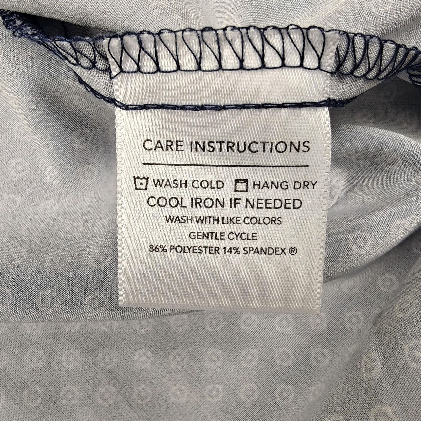 Mizzen+Main Mizzen+Main Dress Shirt Mens M Blue Geometric Classic Fit Stretch Performance Size 40R - 4 Thumbnail