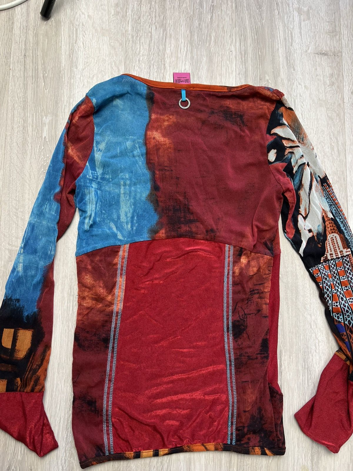 Jean Paul Gaultier Save The Queen Mesh Multicolor Long Sleeve Size L / US 10 / IT 46 - 5 Thumbnail