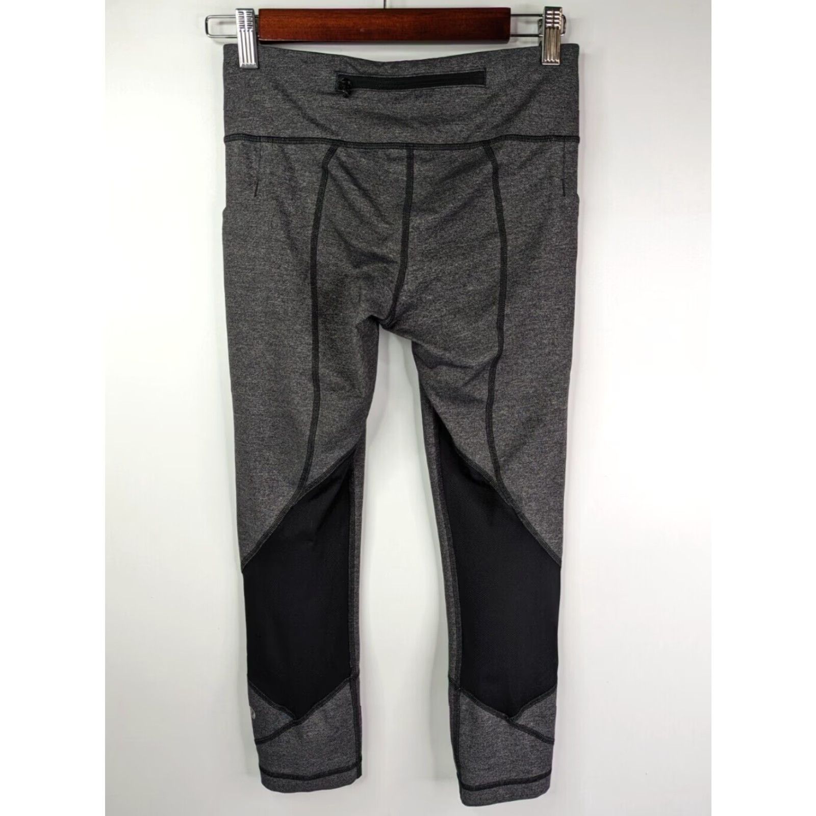 Lululemon Lululemon Pace Rival Crop Leggings Pant Size 4 Gray Heathered Black W6ACIS Size 27" / US 4 / IT 40 - 5 Thumbnail