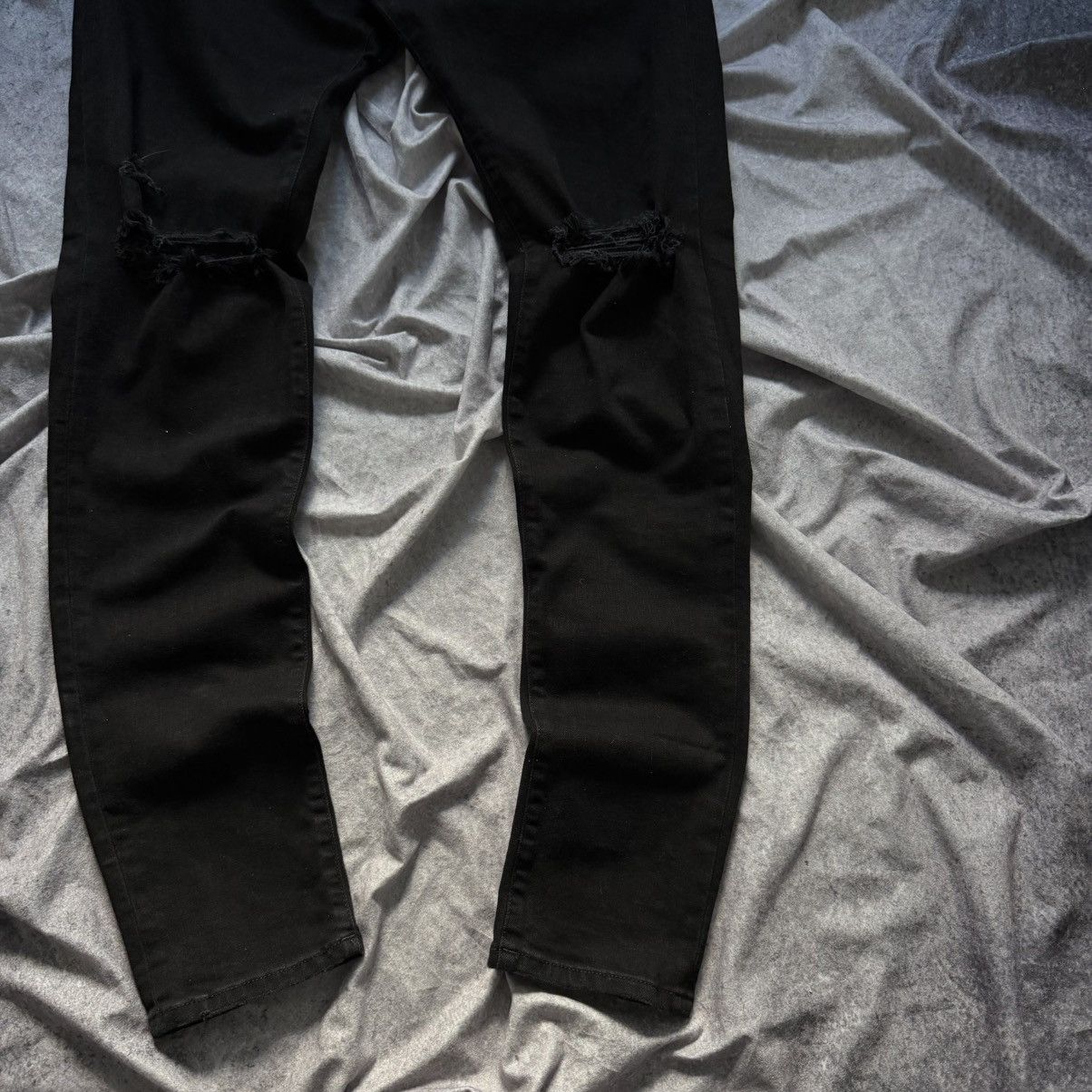 Represent Clo. Represent Distressed Slim Black Jeans Italian Made Denim Size US 36 / EU 52 - 8 Thumbnail
