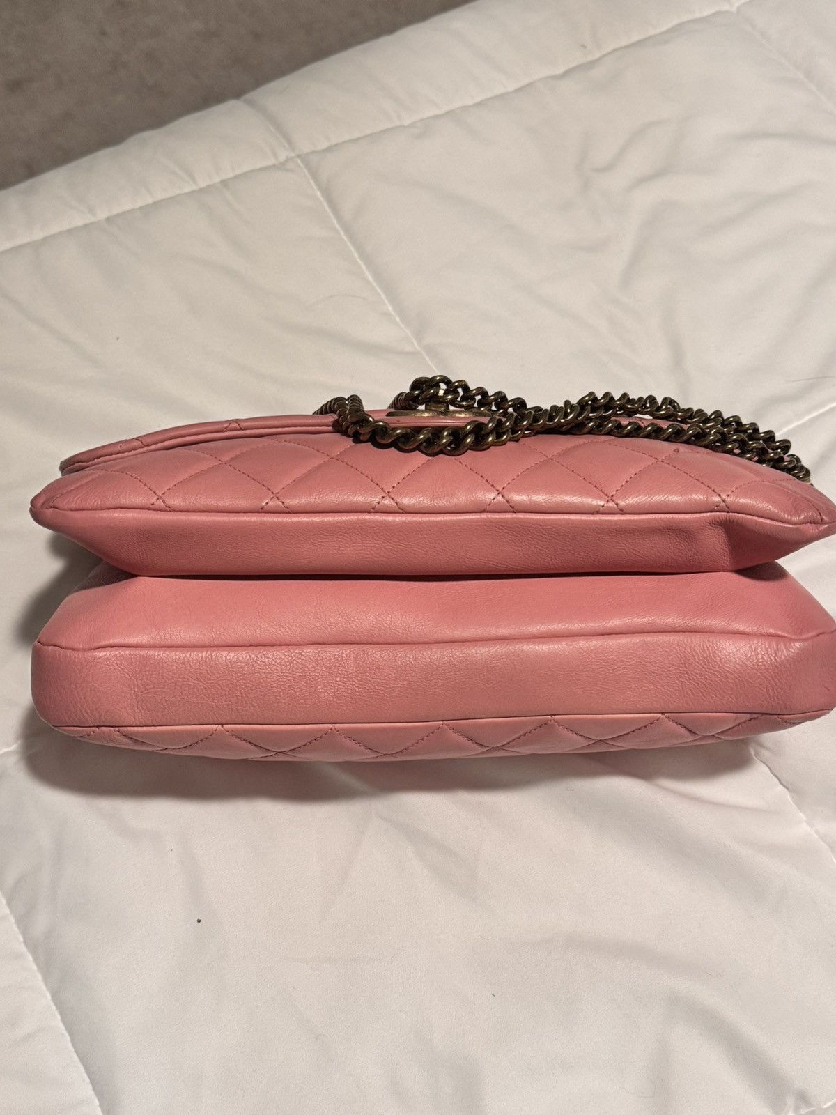 Chanel Chanel Pink Calfskin Leather Zipped Back Pocket Flap Bag Size ONE SIZE - 5 Thumbnail