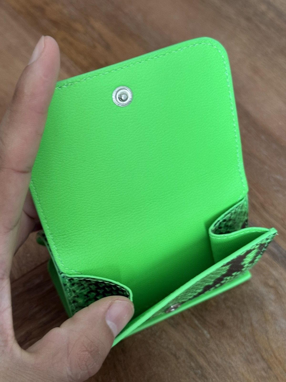 Balenciaga Balenciaga Python Printed Calf Leather Mini Wallet Size ONE SIZE - 8 Thumbnail