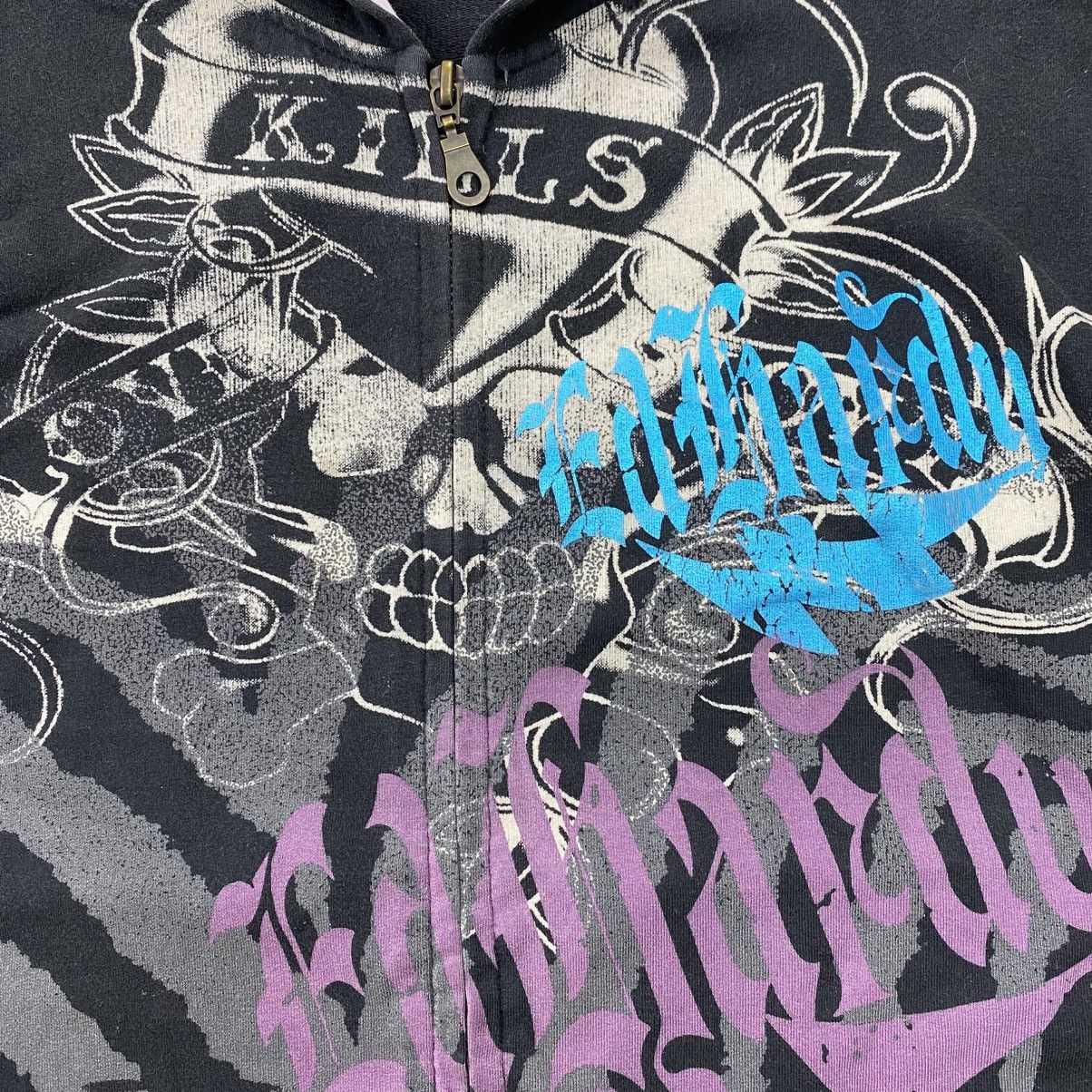 Ed Hardy Vintage Ed Hardy Love Kills Slowly Y2K Zip-Up Hoodie Size US M / EU 48-50 / 2 - 4 Thumbnail