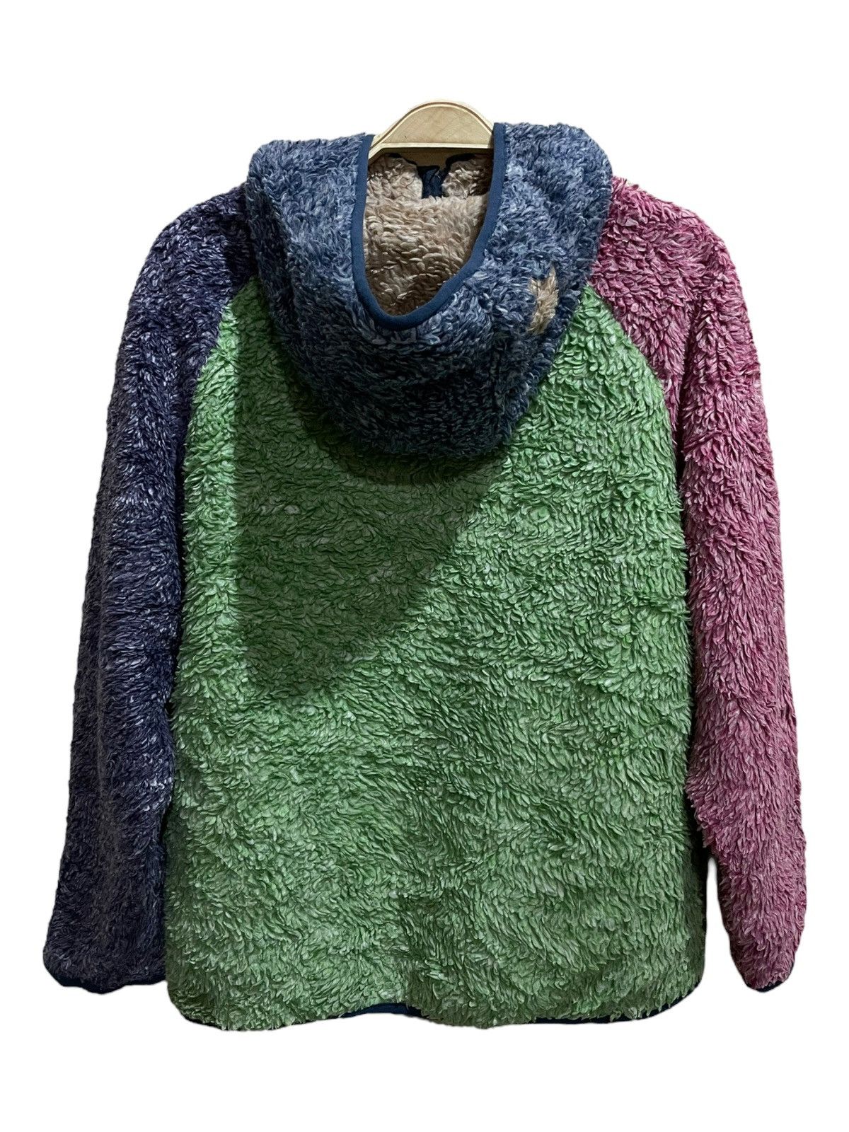 Japanese Brand Rough Patchwork Fleece Sherpa Zipped Hoodie Size US M / EU 48-50 / 2 - 2 Thumbnail