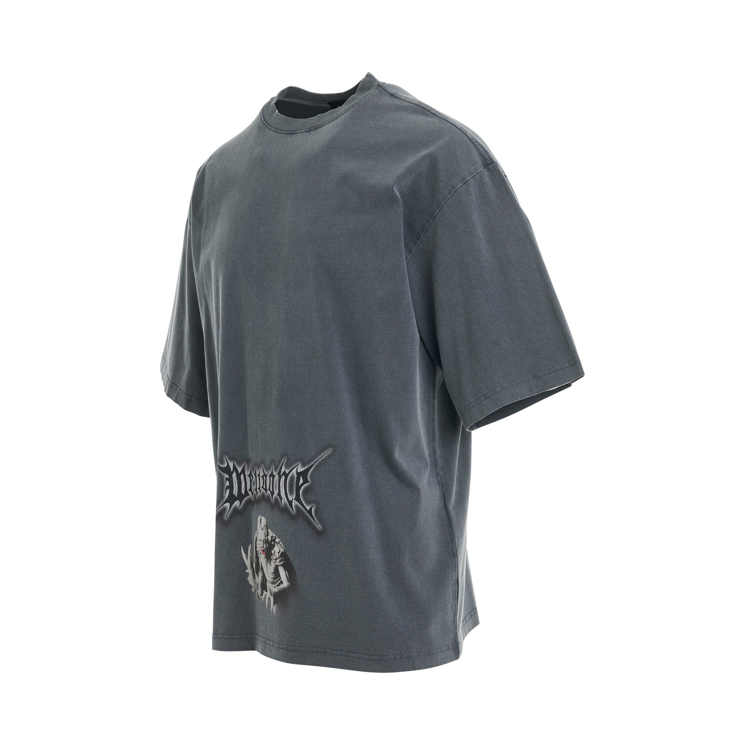 WE11DONE o1mris0824 Horro Print T-Shirt in Navy Size US S / EU 44-46 / 1 - 3 Thumbnail