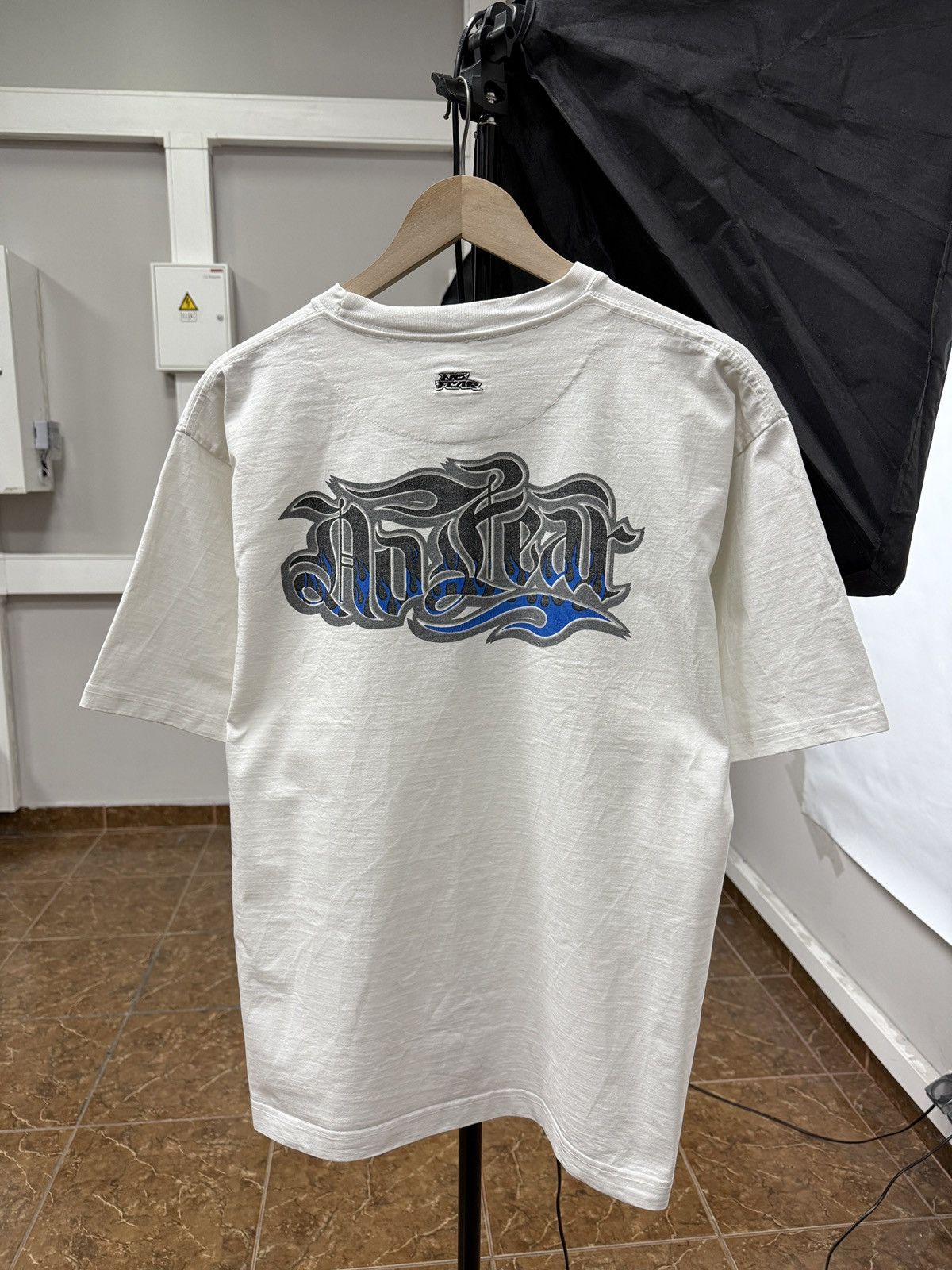 No Fear 🇺🇸💀 Vintage 90s No Fear Blue Fire Y2K T-Shirt Rare Retro Size US XL / EU 56 / 4 - 1 Thumbnail