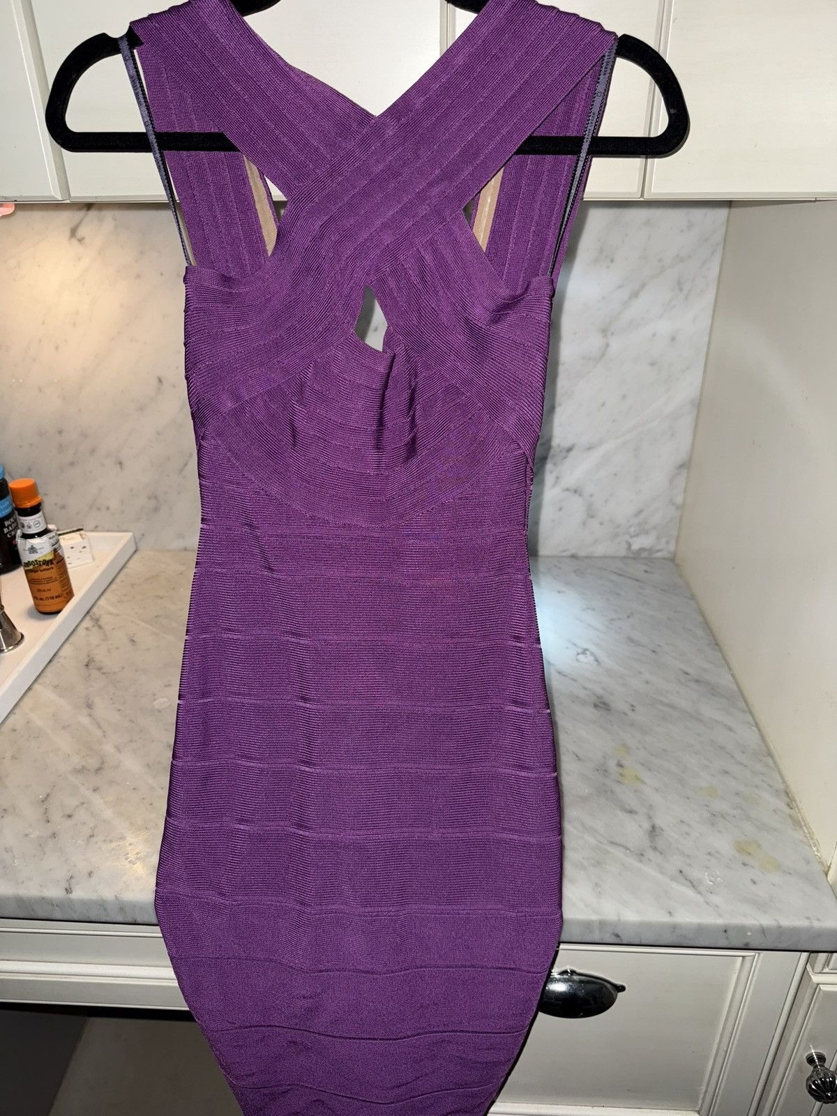 Herve Leger Herve Leger Purple Bandage Dress Size XS / US 0-2 / IT 36-38 - 5 Thumbnail