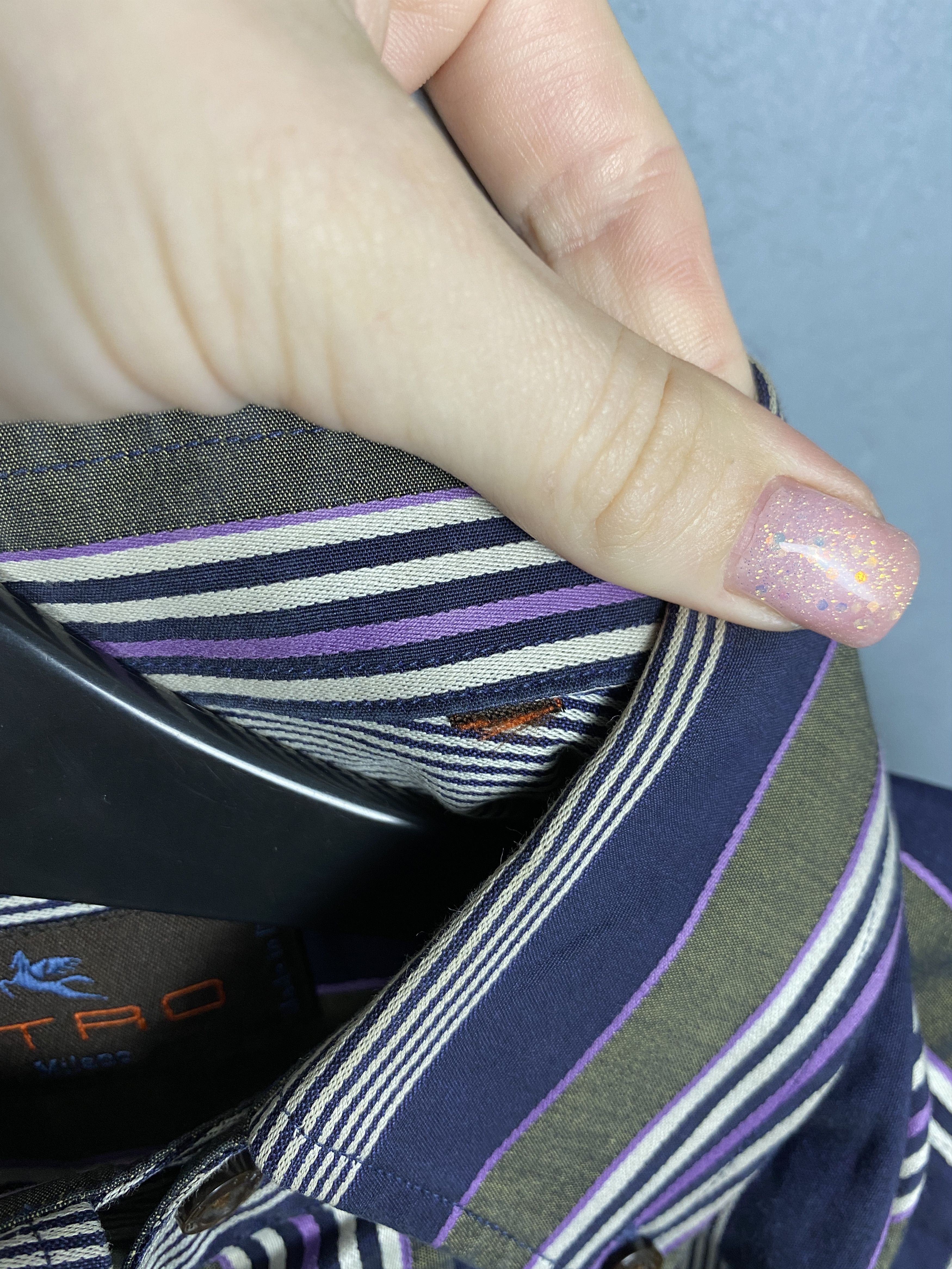 Etro Etro Milano Vintage Mens Striped Long Sleeve Shirt Size US XL / EU 56 / 4 - 6 Thumbnail