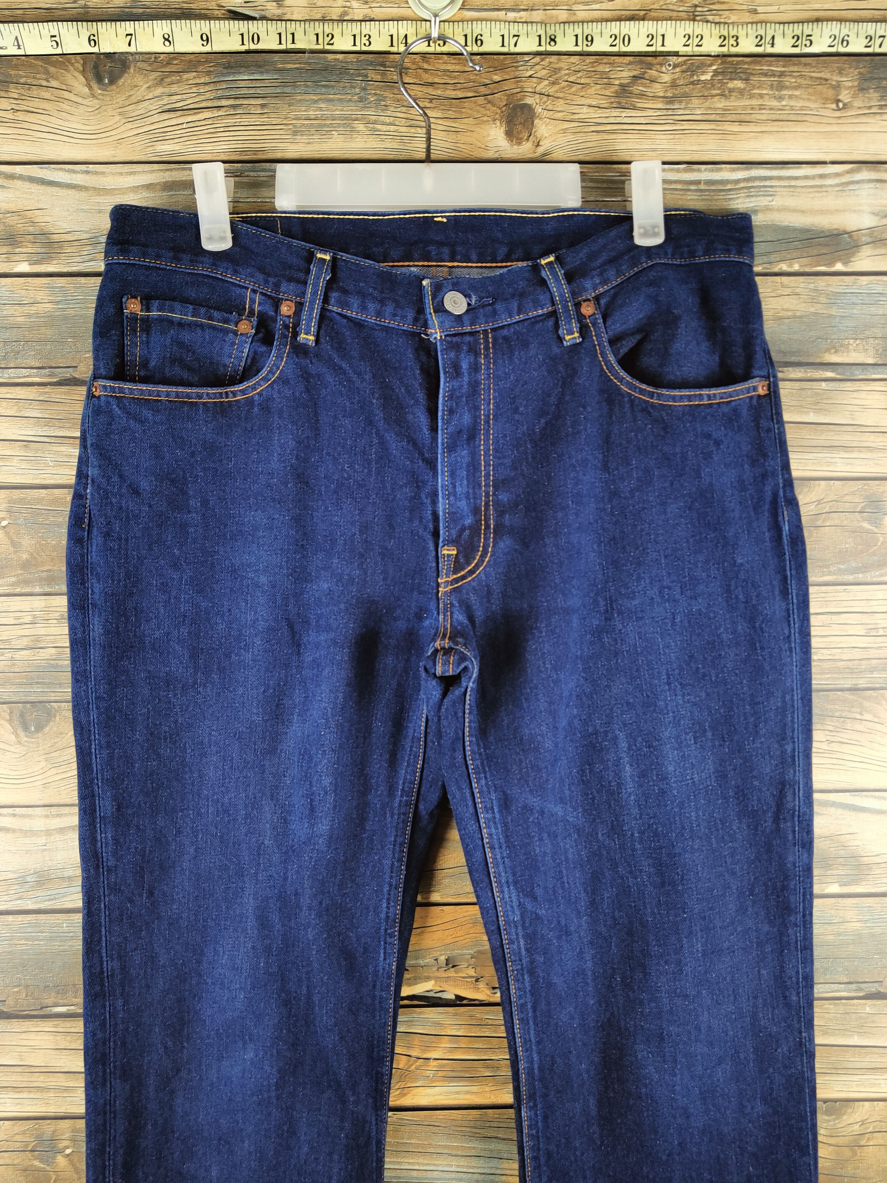 Levi's 502 Levi's Dark Blue selvage denim Jeans #S2888 Size US 34 / EU 50 - 2 Thumbnail