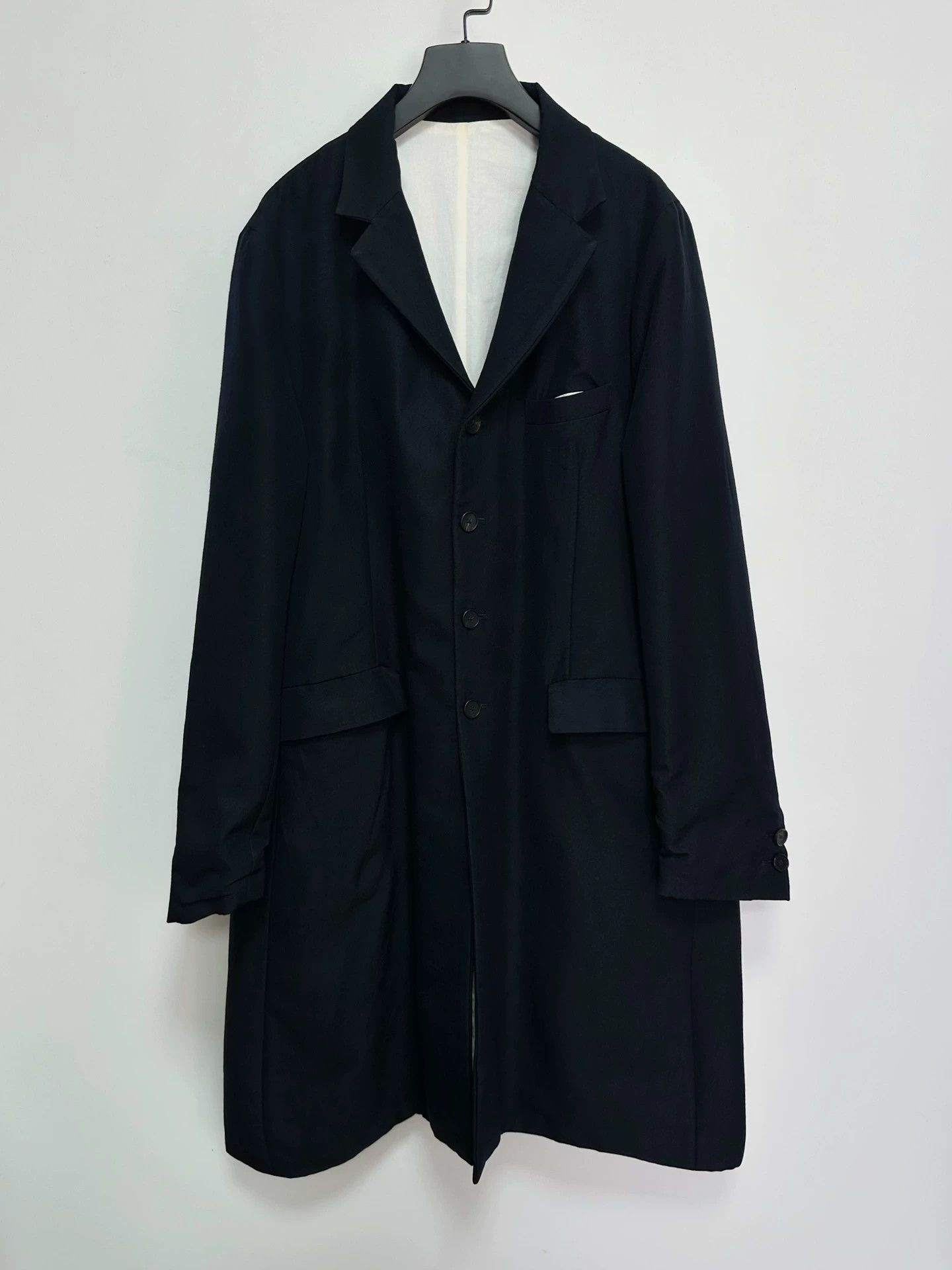 Bergfabel Bergfabel Hand-Dyed Twill Long Coat Deep Black-Blue Size US S / EU 44-46 / 1 - 3 Thumbnail