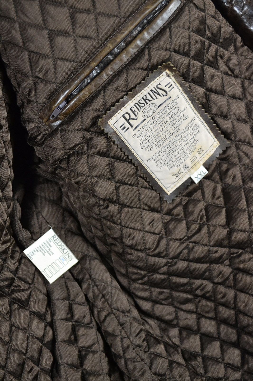 Avirex 90s Vintage Redskins B32 Leather Military Bomber Jacket Size US XL / EU 56 / 4 - 16 Thumbnail