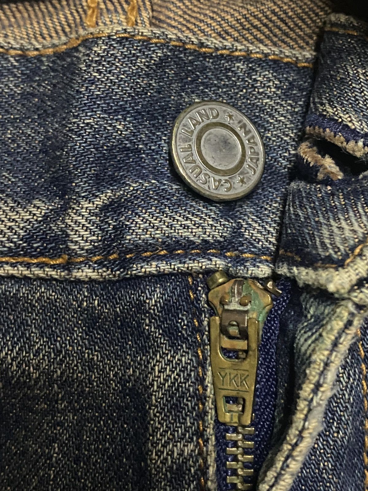 CDG by Comme des Garcons Casual Land Japan Brand Mud Wash Distressed Baggy Jeans Size US 34 / EU 50 - 9 Thumbnail