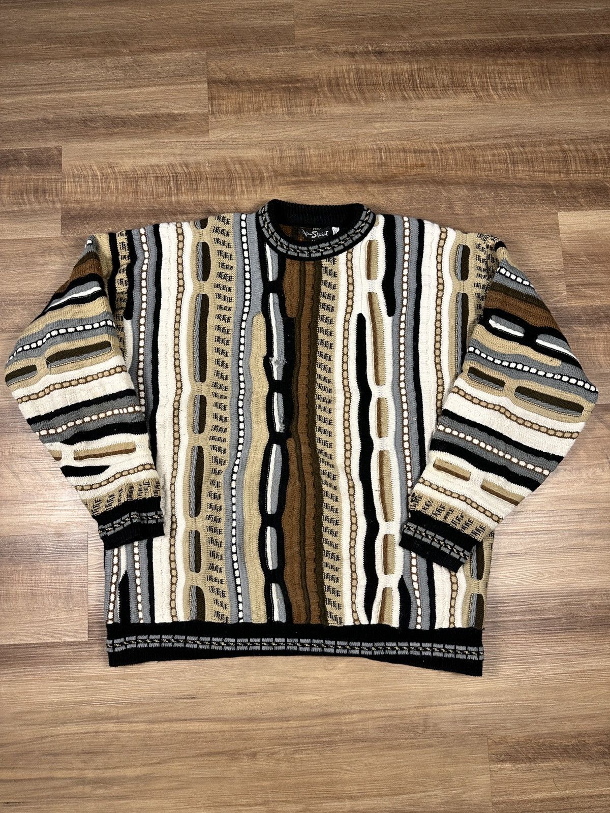 Coogi × Vintage Alan Stewart Size XXL Tall Coogi Style 90s Sweatshirt Brown Size US XXL / EU 58 / 5 - 2 Thumbnail