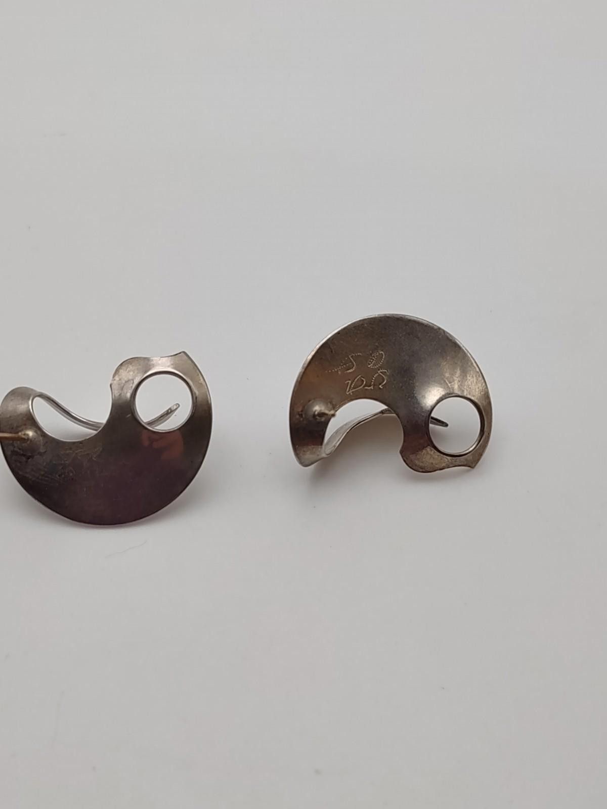 Studio D'Artisan Vintage Artisan Signed 925 Sterling Silver Modernist Studs Size ONE SIZE - 3 Thumbnail
