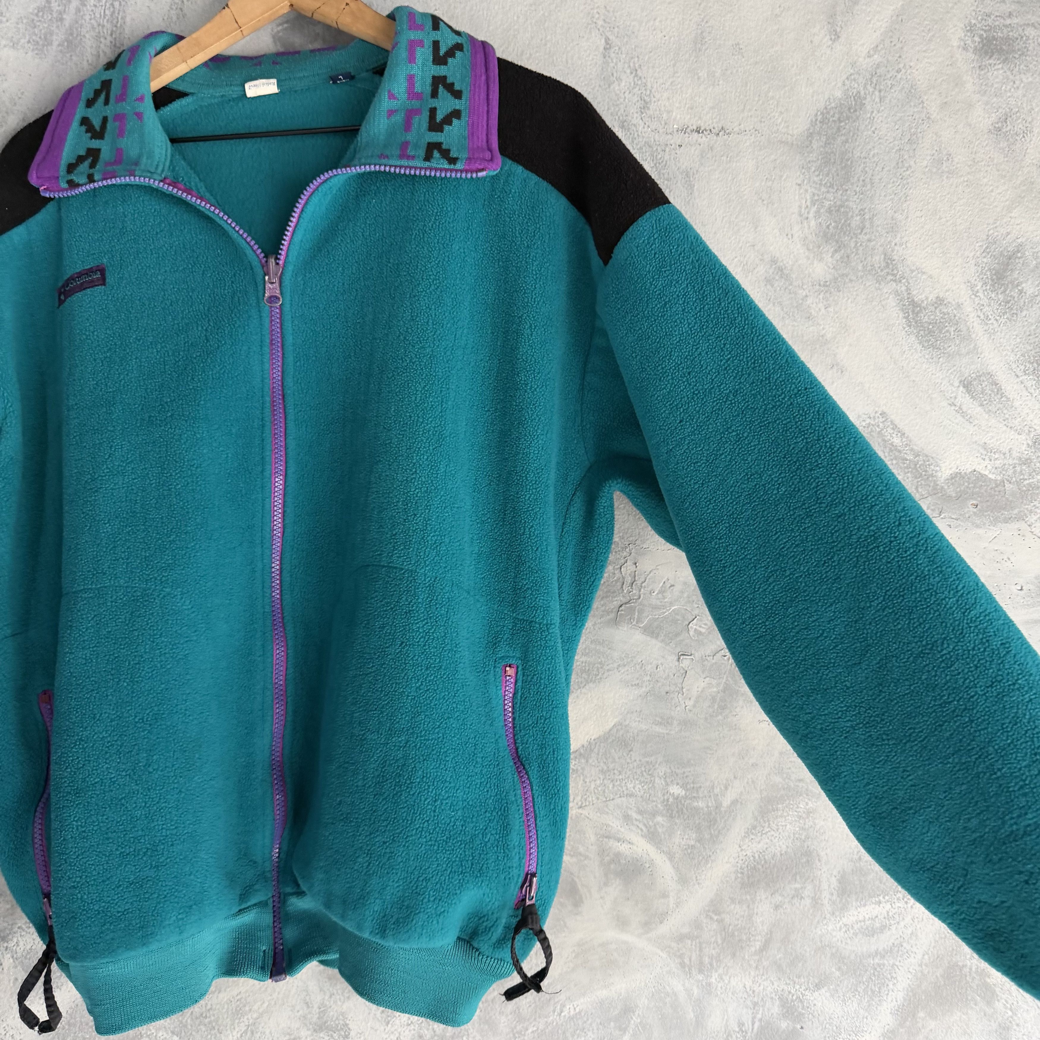 Columbia Vtg Columbia Full Zip Fleece Jacket Aztec USA Radial Sleeve Size US L / EU 52-54 / 3 - 4 Thumbnail