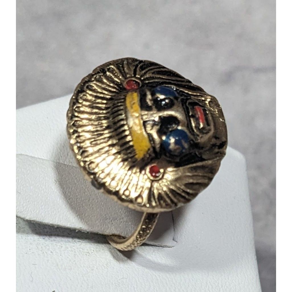 Other Vintage 50s Native Chief Shaped Adjustable Fashion Ring Size Size ONE SIZE - 2 Thumbnail