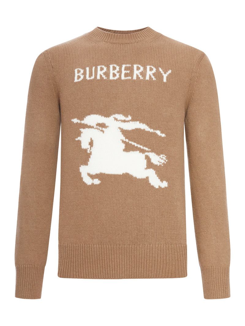 Burberry WOOL AND CASHMERE PULLOVER WITH EKD Size US L / EU 52-54 / 3 - 1 Thumbnail