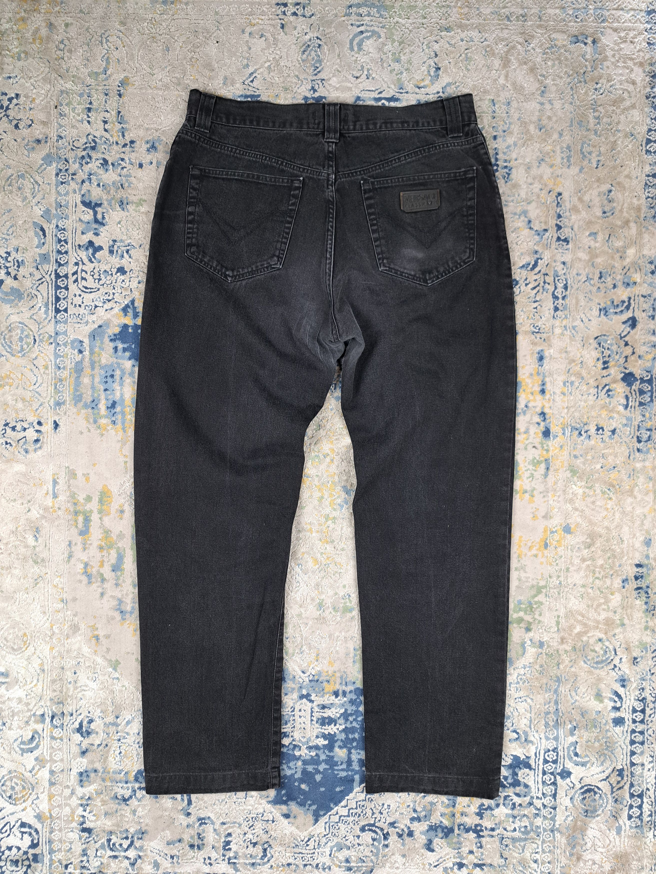 Versace Versace Classic Black Denim Straight Fit Jeans Luxury Size US 36 / EU 52 - 4 Thumbnail