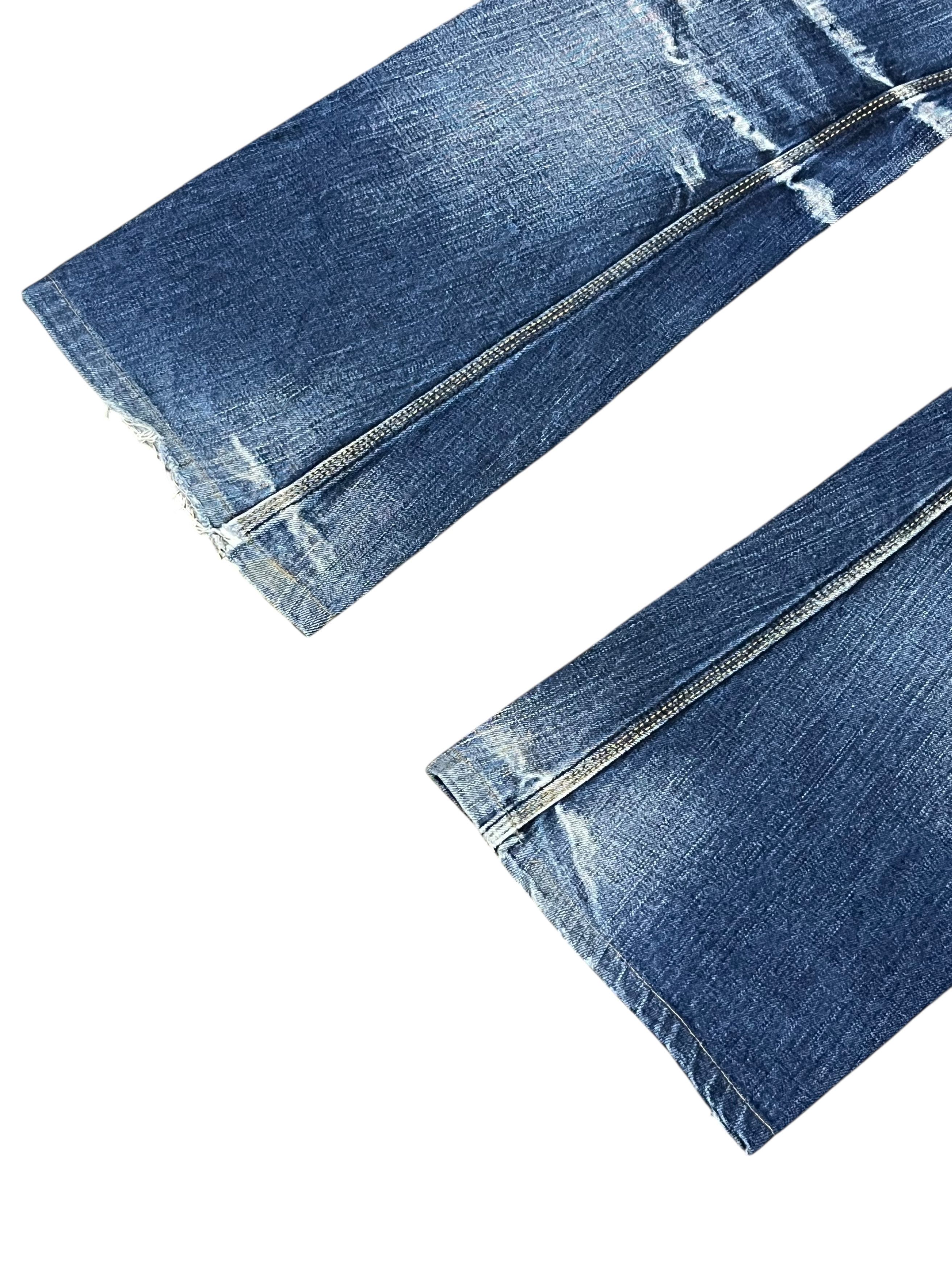 Nicole Club Nicole Club For Men Japan Flare Jeans - Distressed Acid Wash Size US 31 - 13 Thumbnail