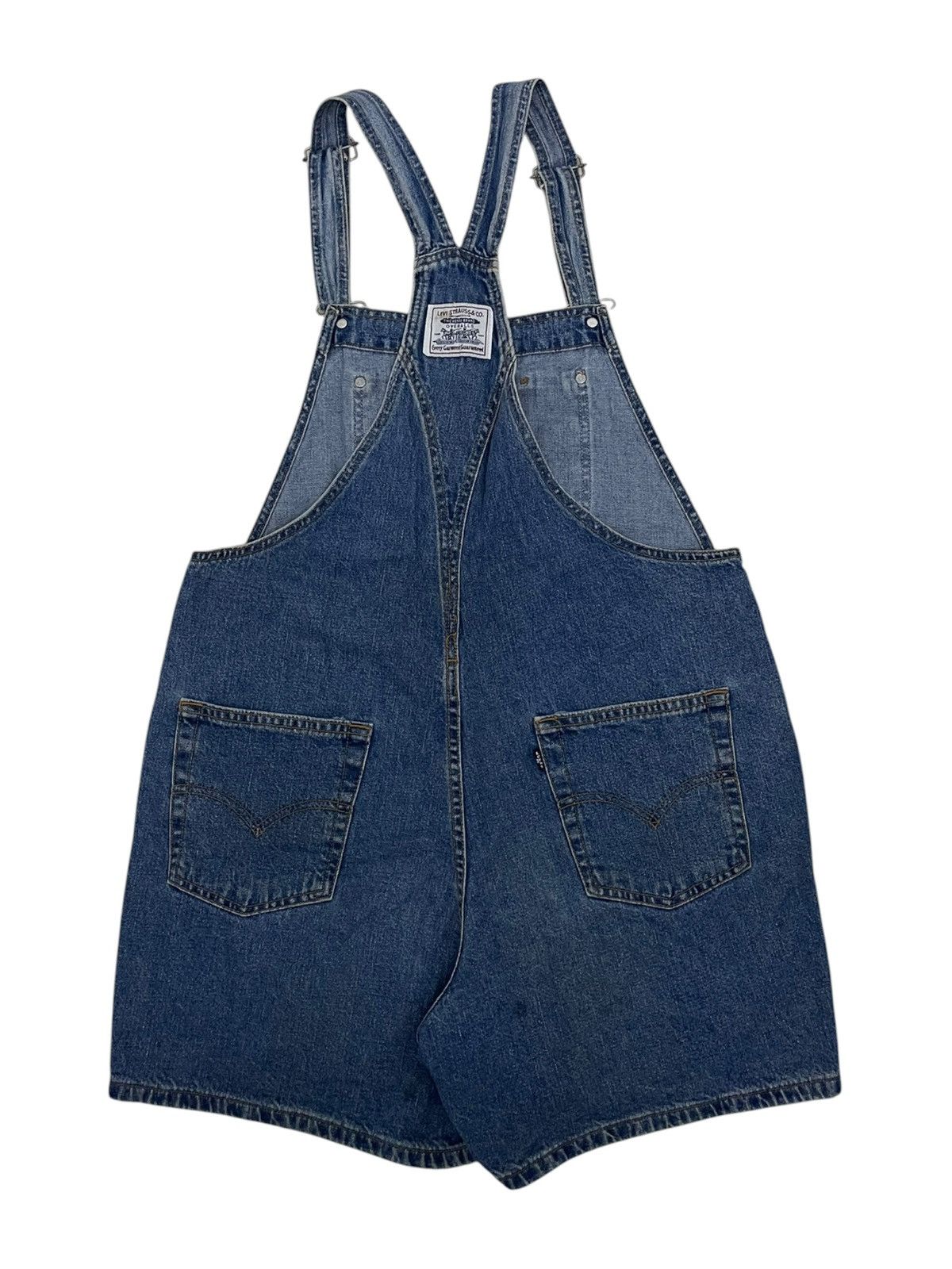 Levi's Vintage Clothing Vintage 90s Levi’s Black Tab Denim Short Overalls Size 38" / US 16 / IT 52 - 2 Thumbnail