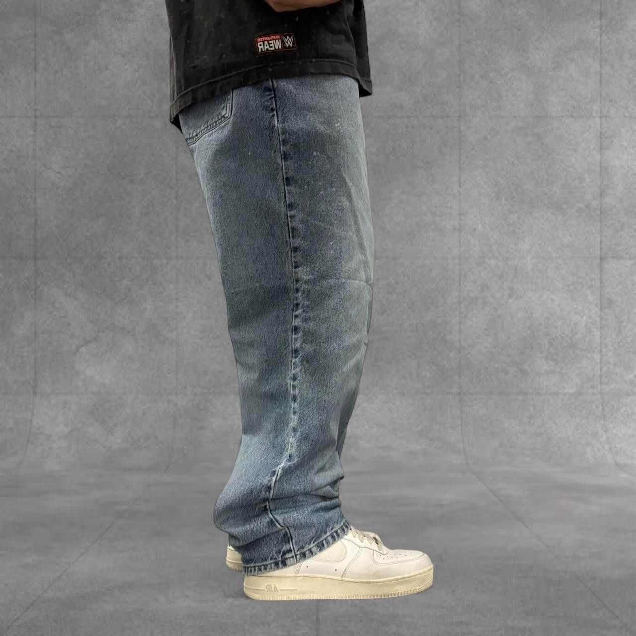 American Eagle Outfitters Crazy Vintage Y2K/2000s Baggy Streetwear Style American Eagle Medium Blue Wash Denim Jeans! Size US 36 / EU 52 - 2 Thumbnail