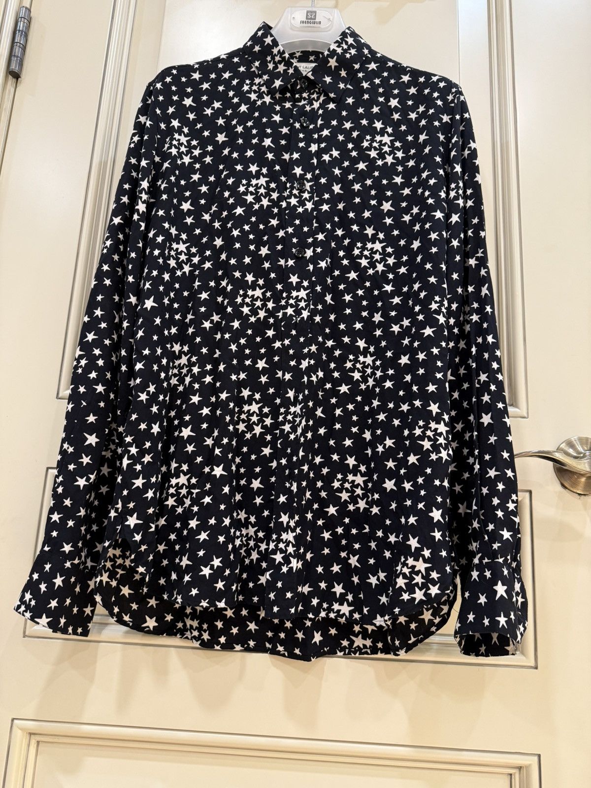 Saint Laurent Paris star print shirt size39 Size US M / EU 48-50 / 2 - 16 Thumbnail